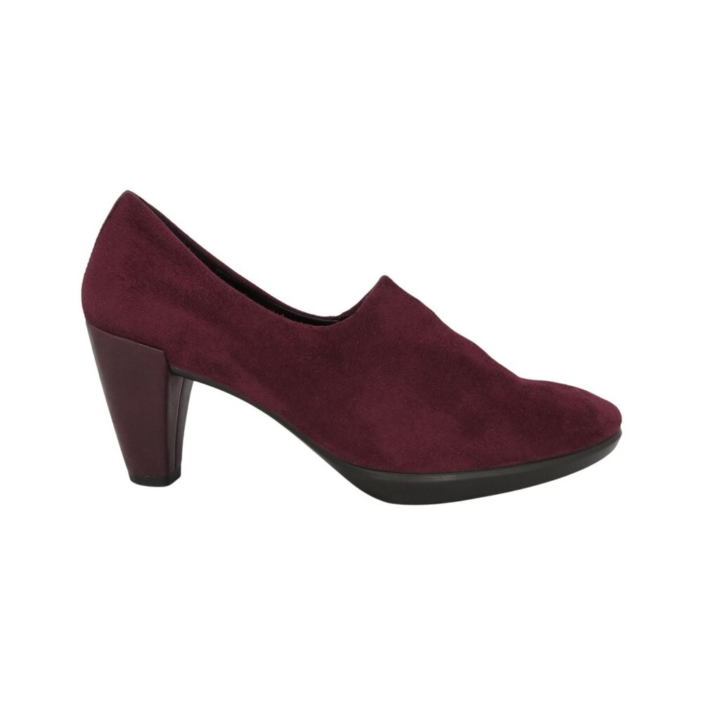 ECCO Women's Berry Red Suede Minimalist Heels Pumps Shoes Size 39 Shooties